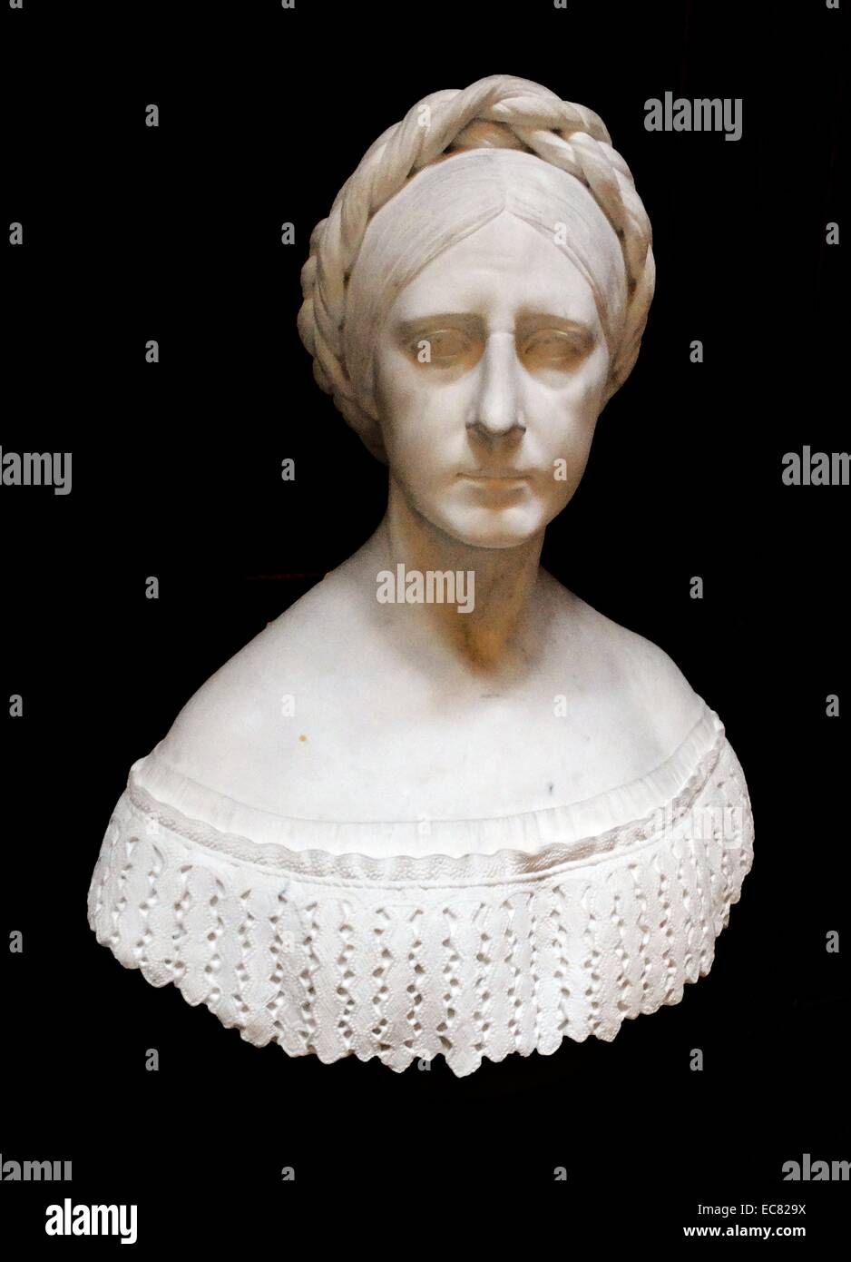 La signora Santa Barbara Sladen da Carlo Marochetti 1805-1868. busto in marmo Foto Stock