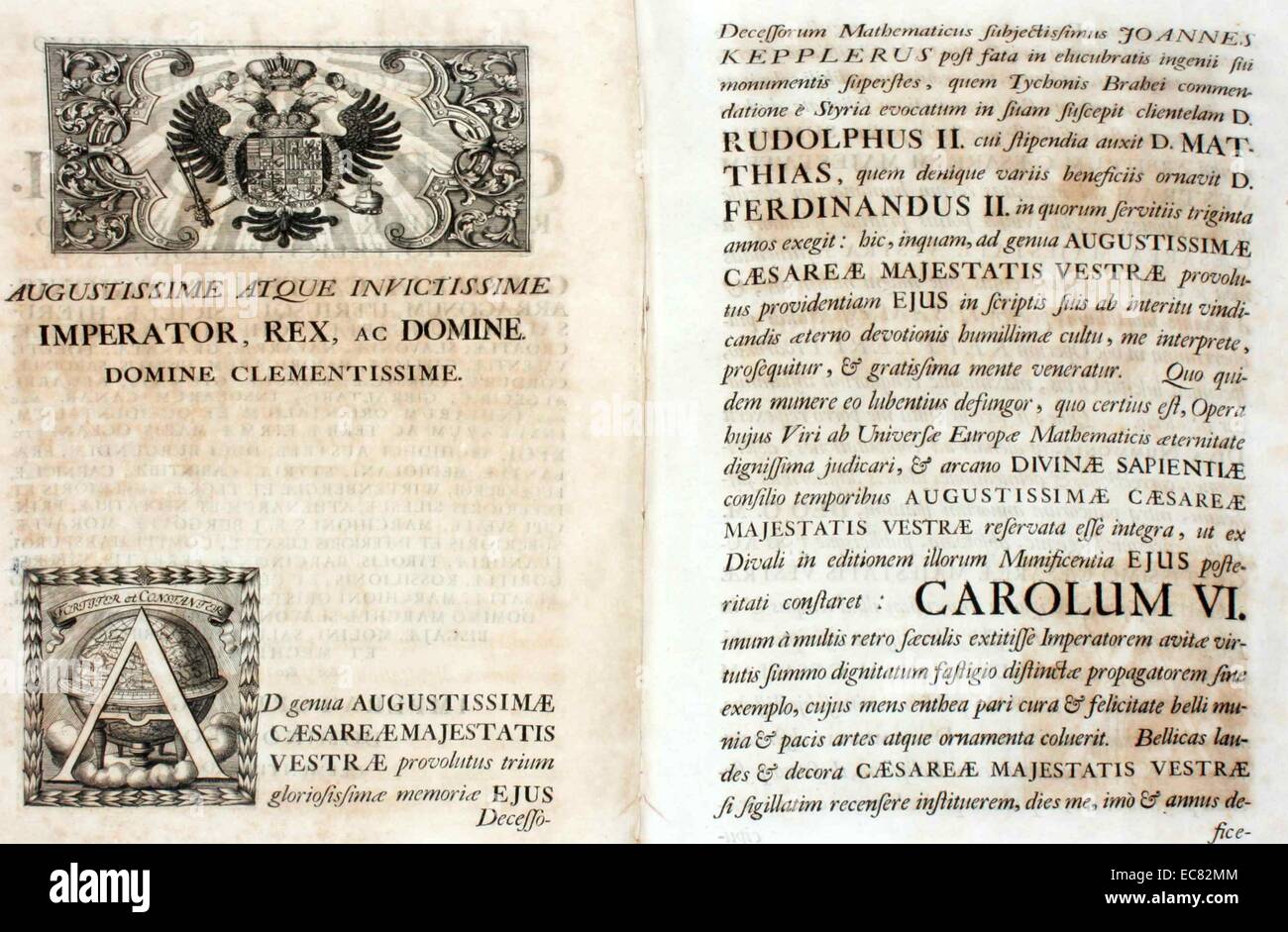 Johannes Kepler 1571 - Novembre 15, 1630), matematico tedesco, astronomo e astrologo. Joannis Kepleri aliorumque epistolae mutuae (Keplero corrispondenza scientifica, a cura di Michael Gottlieb Hansch, che contiene anche la prima biografia di Keplero) 1718 Foto Stock
