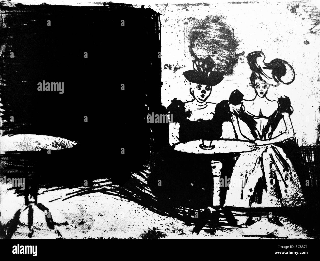 Lavoro intitolato Natcafe da Edvard Munch (1863-1944). Questo lavoro è stato prodotto nel 1901. Foto Stock