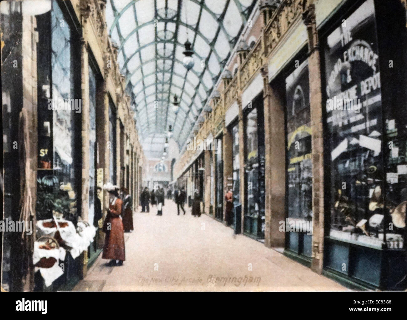 Cartolina che mostra la nuova città di Arcade; Corporation Street; 1906. Foto Stock