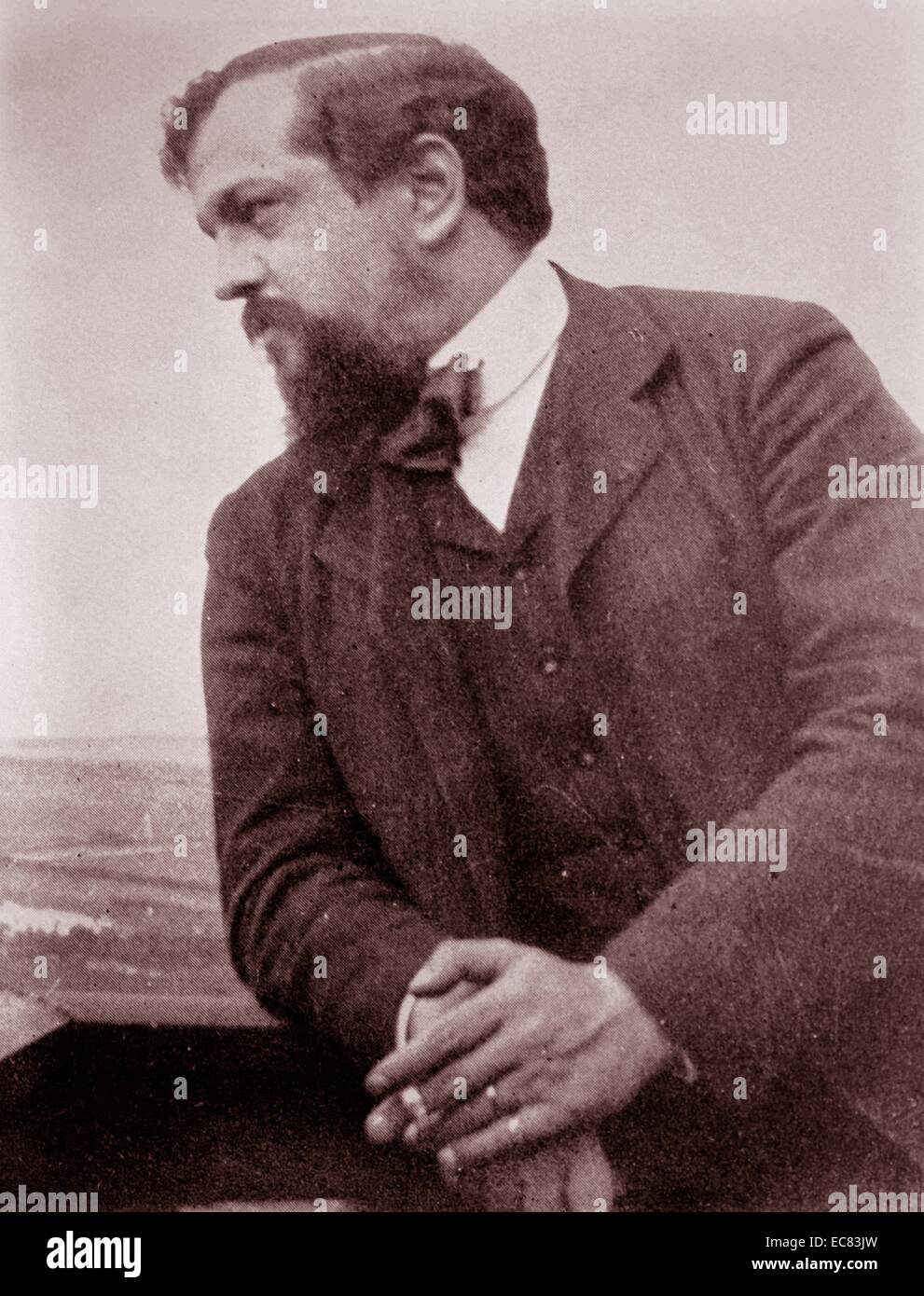Achille-Claude Debussy 1862 - 25 Marzo 1918. Il compositore francese. Lungo con Maurice Ravel, egli è stato uno dei più eminenti figure associate con la musica impressionista Foto Stock