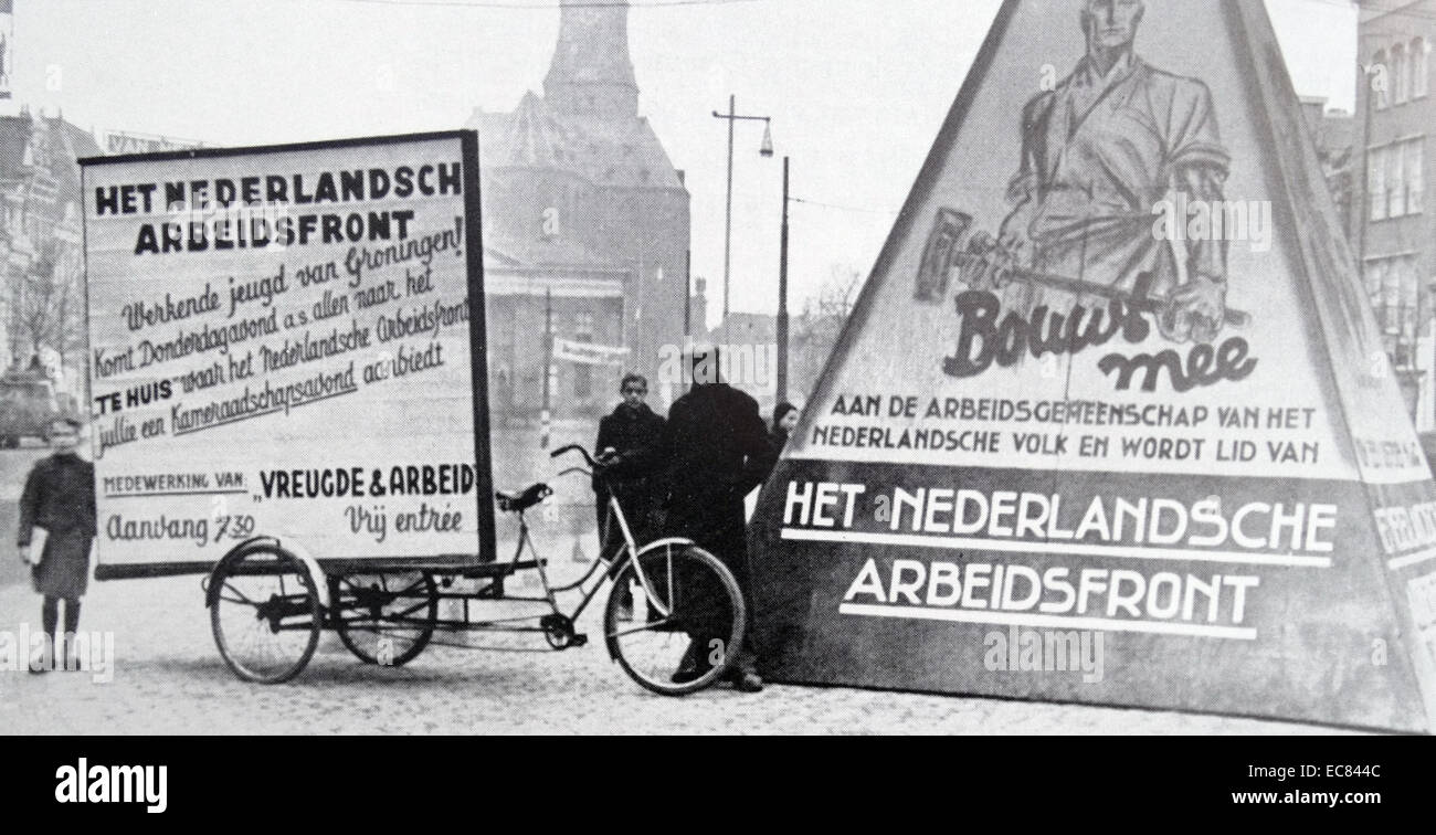La propaganda per l'olandese anteriore del lavoro; Amsterdam Foto Stock