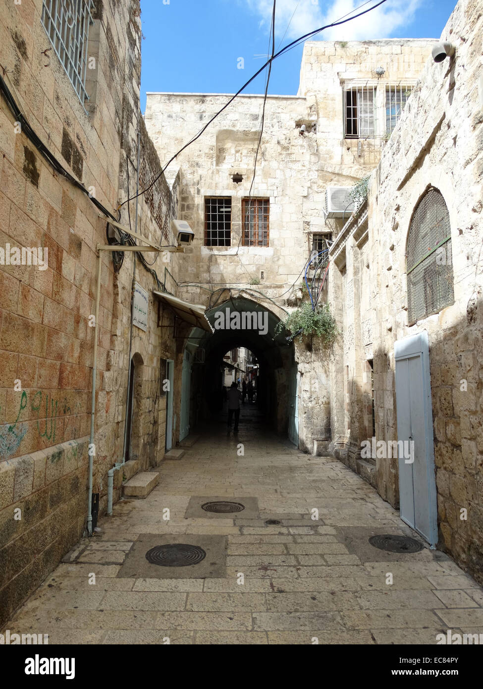 Passaggio stretto in Gerusalemme Est Araba; Israele. Foto Stock