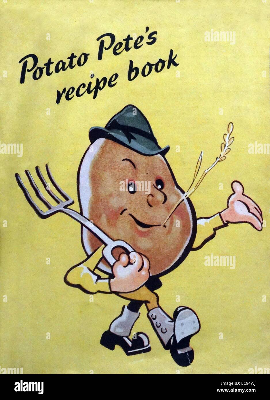 Pete di patate ricetta del libro' prodotta mediante il ministero dei prodotti alimentari nel 1940s. Contiene 12 pagine di ricette per le patate. Foto Stock