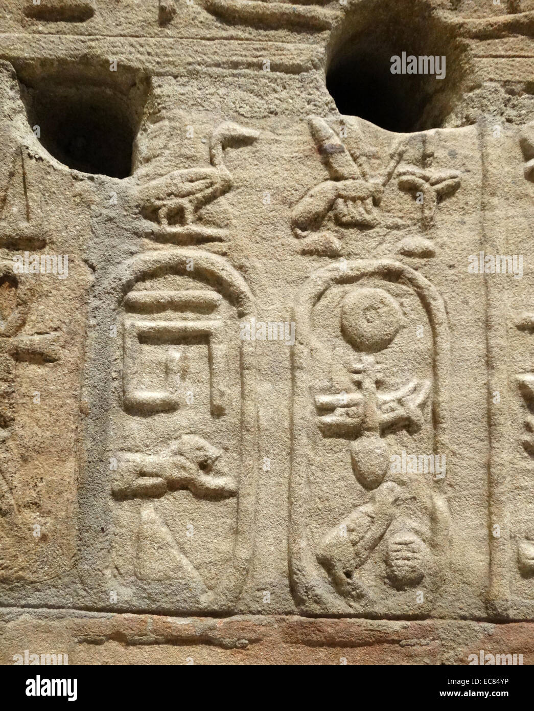 Dettaglio dal Santuario di Taharqa è una pietra arenaria santuario costruito da Re Taharqa (690-664 a.C.) Foto Stock