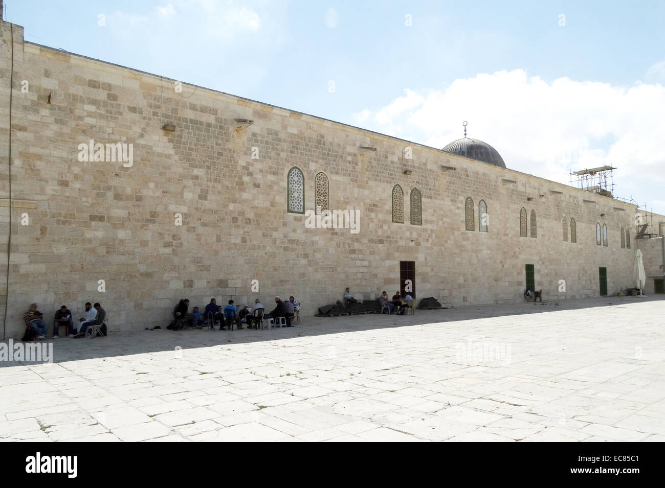 La Moschea di Al-Aqsa; il terzo sito più sacro dell'Islam; si trova nella città vecchia di Gerusalemme. Foto Stock