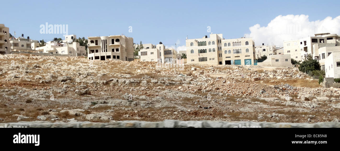 Ma'ale Adumim; un insediamento israeliano in una città della Cisgiordania; sette chilometri (4.3 miglia) da Gerusalemme Foto Stock