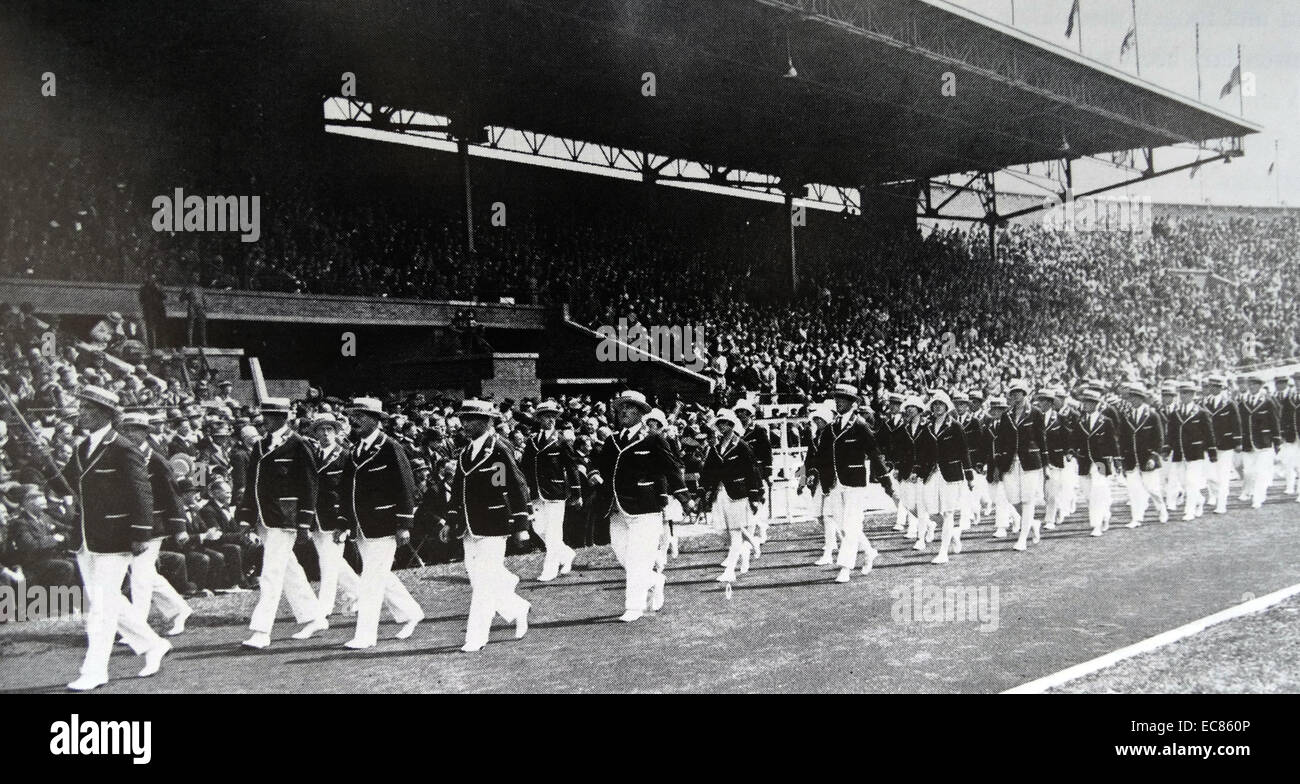 La voce della squadra olandese di atleti al 1928 Amsterdam Giochi olimpici; Paesi Bassi Foto Stock
