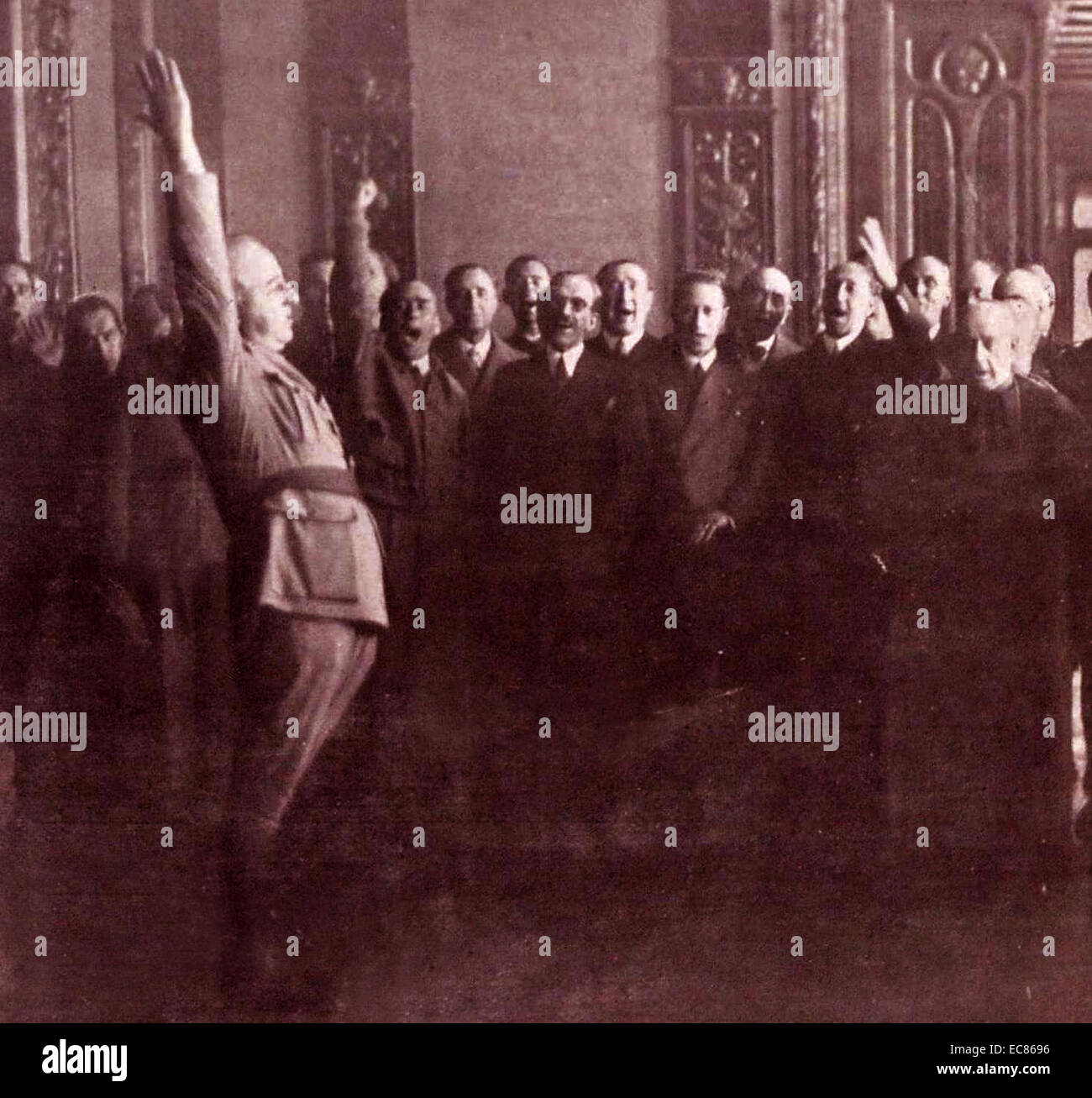 Francisco Franco Bahamonde (1892 - 1975) dittatore di Spagna dal 1939 fino alla sua morte nel 1975 Foto Stock