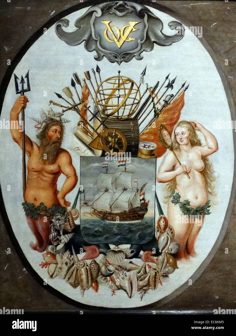 I bracci della Dutch East India Company. Risalenti al XVII secolo Foto Stock