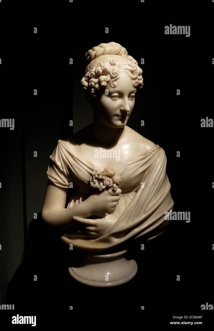 Ritratto di una donna sconosciuta. Creato da Lorenzo Bartolini (1777-1850). Datata 1825 Foto Stock