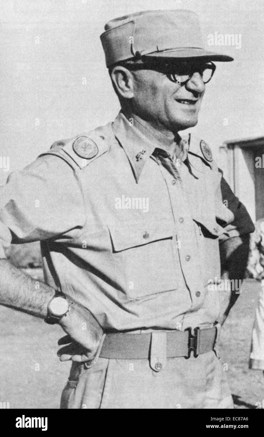 Fotografia del generale Yaakov Dori (1899-1973) il primo Capo di Stato Maggiore delle Forze di Difesa Israeliane. Datata 1940 Foto Stock