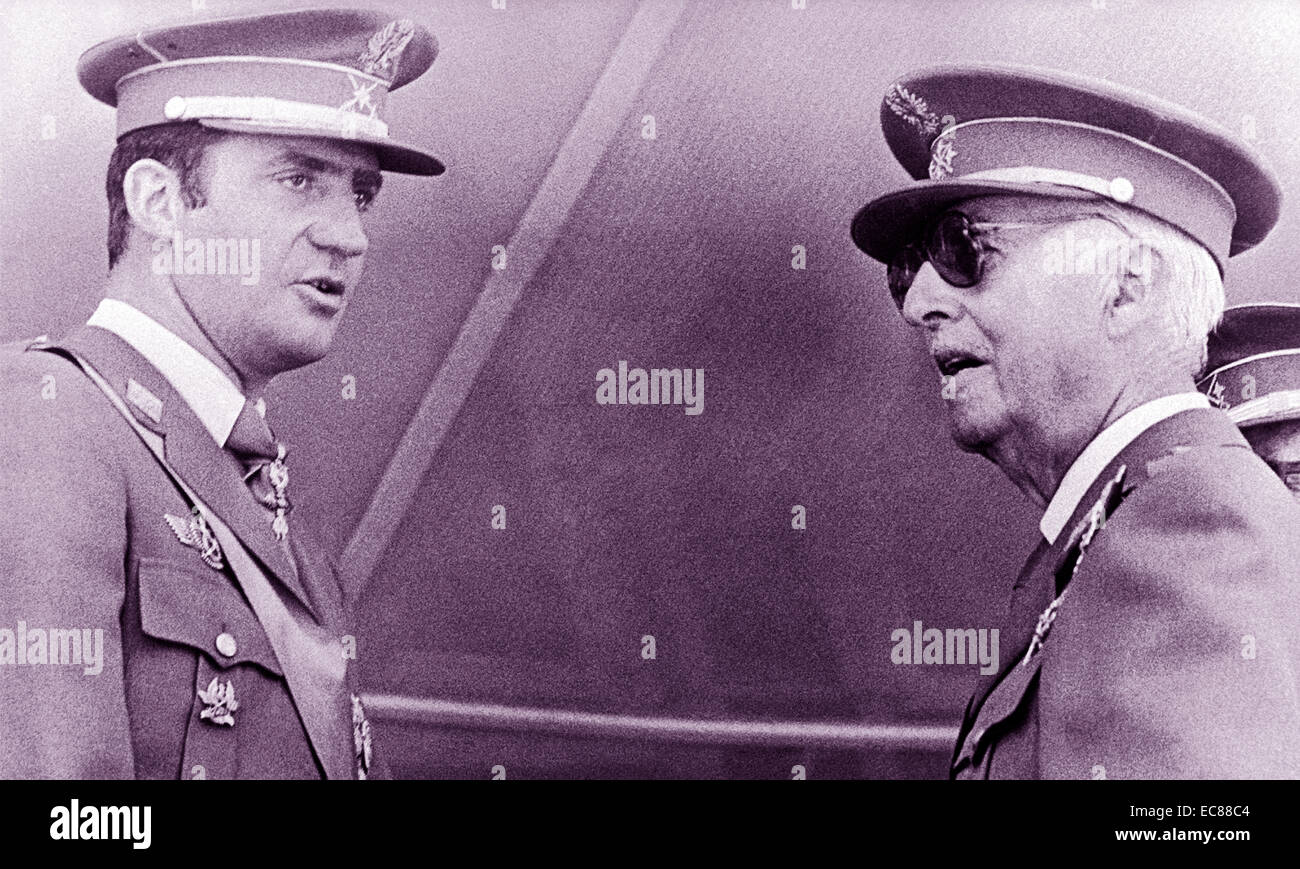 Fotografia di Francisco Franco (1892-1975) dittatore e Re di Spagna. Datata 1972 Foto Stock