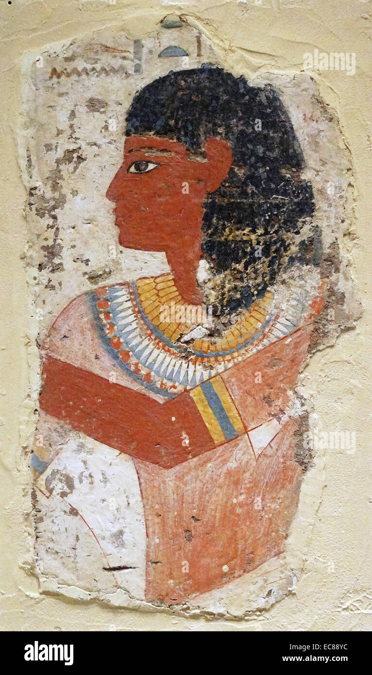Tomba dipinto raffigurante il re di chief scultore, Nebamun, portando un sacrificio agli dèi. Dal XIV secolo. Foto Stock