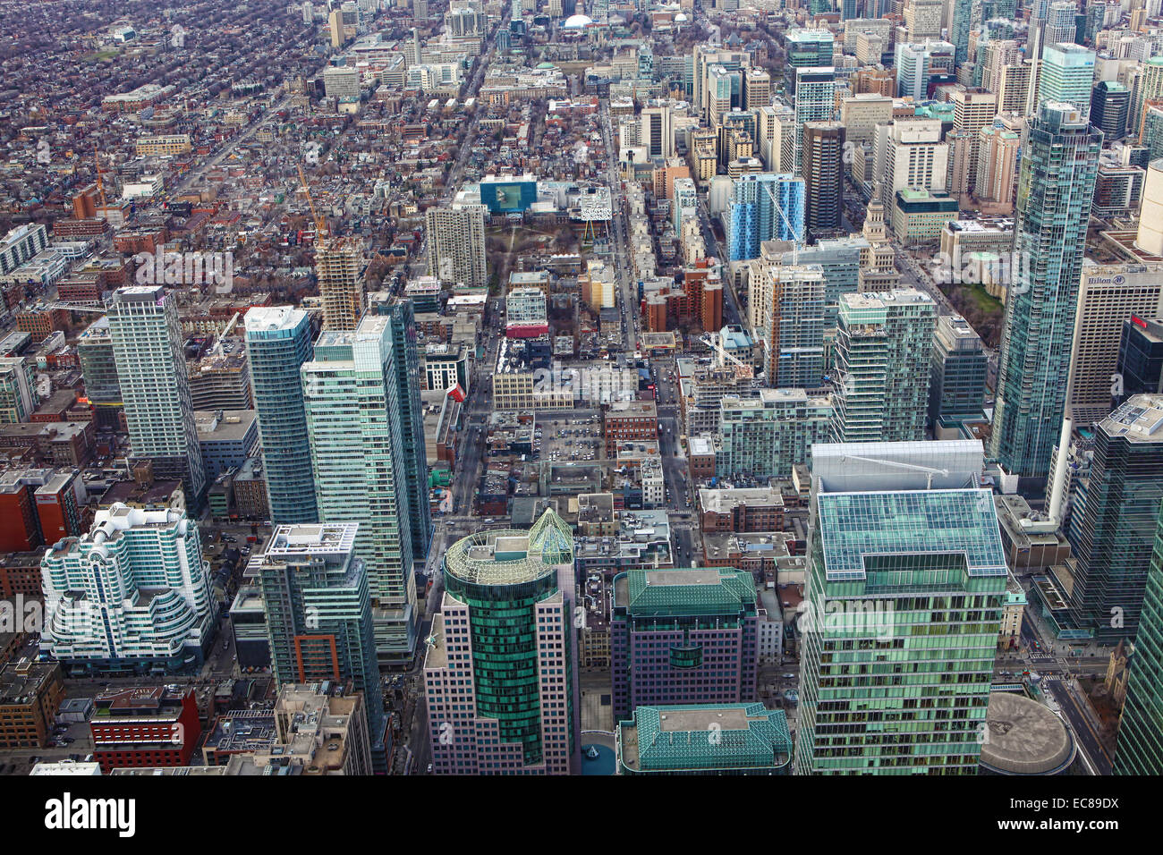 Vista aerea di Toronto, Canada edifici Foto Stock