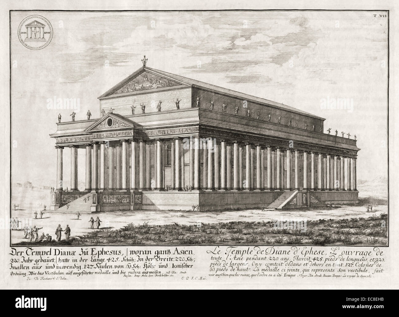 Il Tempio di Diana, una delle sette meraviglie del mondo antico. Vedere la descrizione per maggiori informazioni. Foto Stock