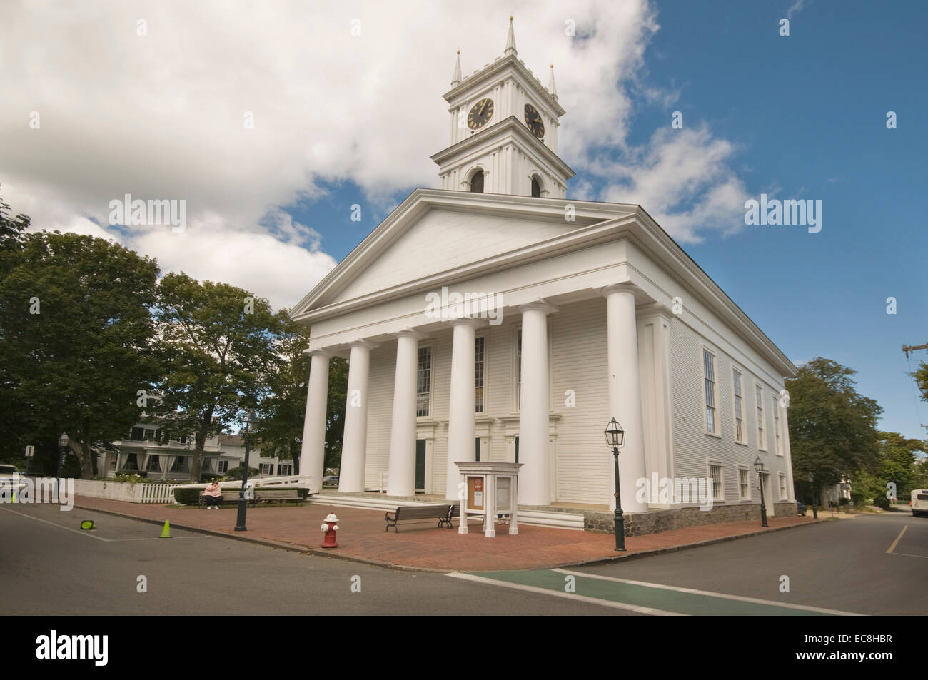 Stati Uniti d'America (USA), Massachusetts (MA), Martha's Vineyard, Edgartown, la vecchia chiesa di caccia alla balena (Regno Chiesa Metodista) Foto Stock