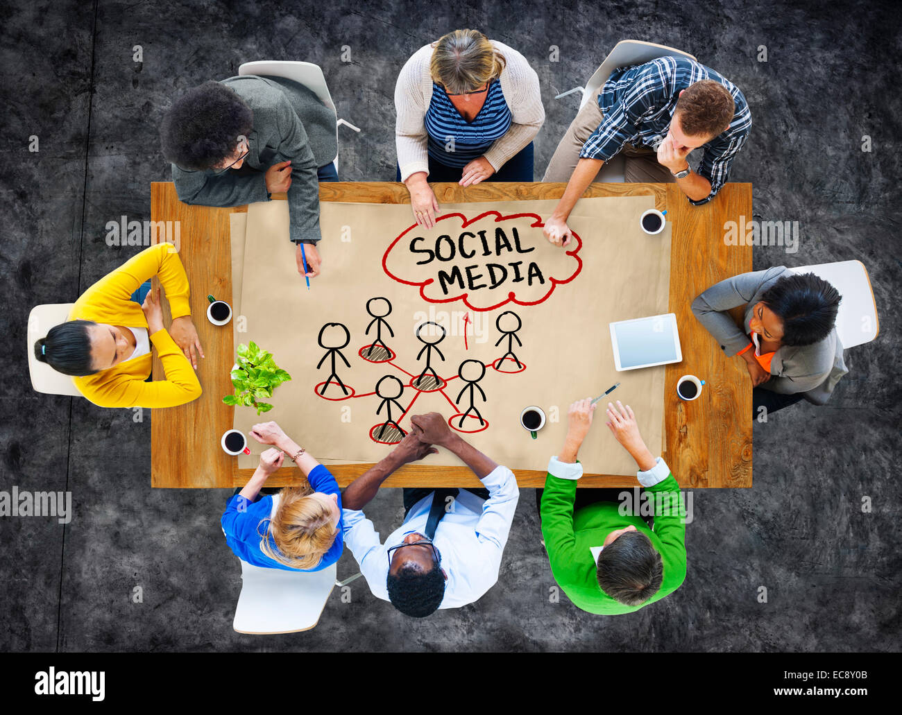 Persone in riunione e sociale il concetto di rete Foto Stock