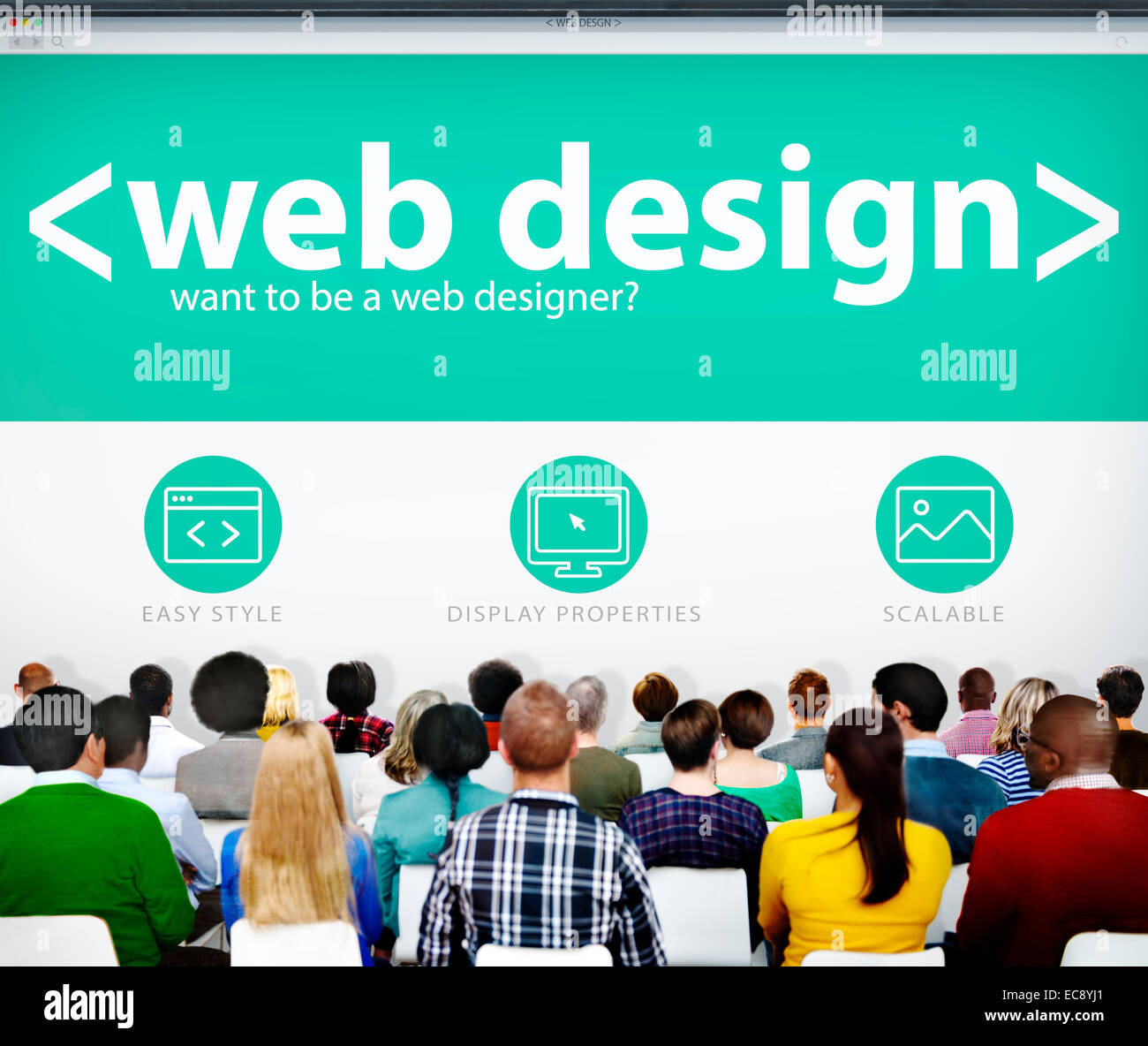 Persone Web Design Concept seminario Foto Stock