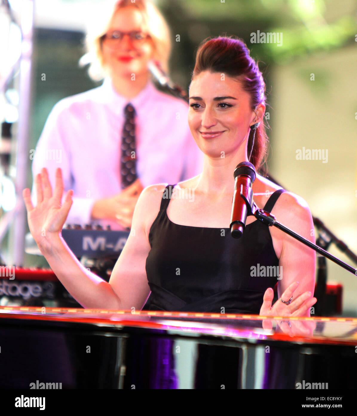 Sara Bareilles eseguire sul NBC è oggi mostrano una serie di concerti in New York.C Foto Stock