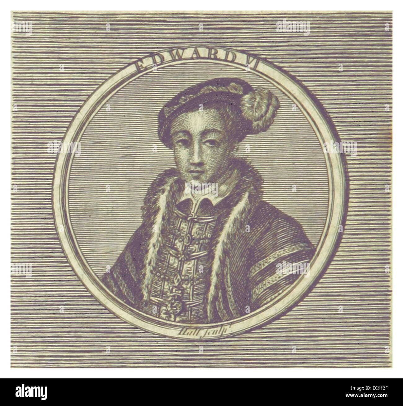 La pagina 210 dell'opera di Goldsmith del 1800 fornisce una descrizione dettagliata di Edoardo vi, il re inglese, concentrandosi sul suo regno e sui contributi storici durante l'inizio del XVI secolo. Foto Stock