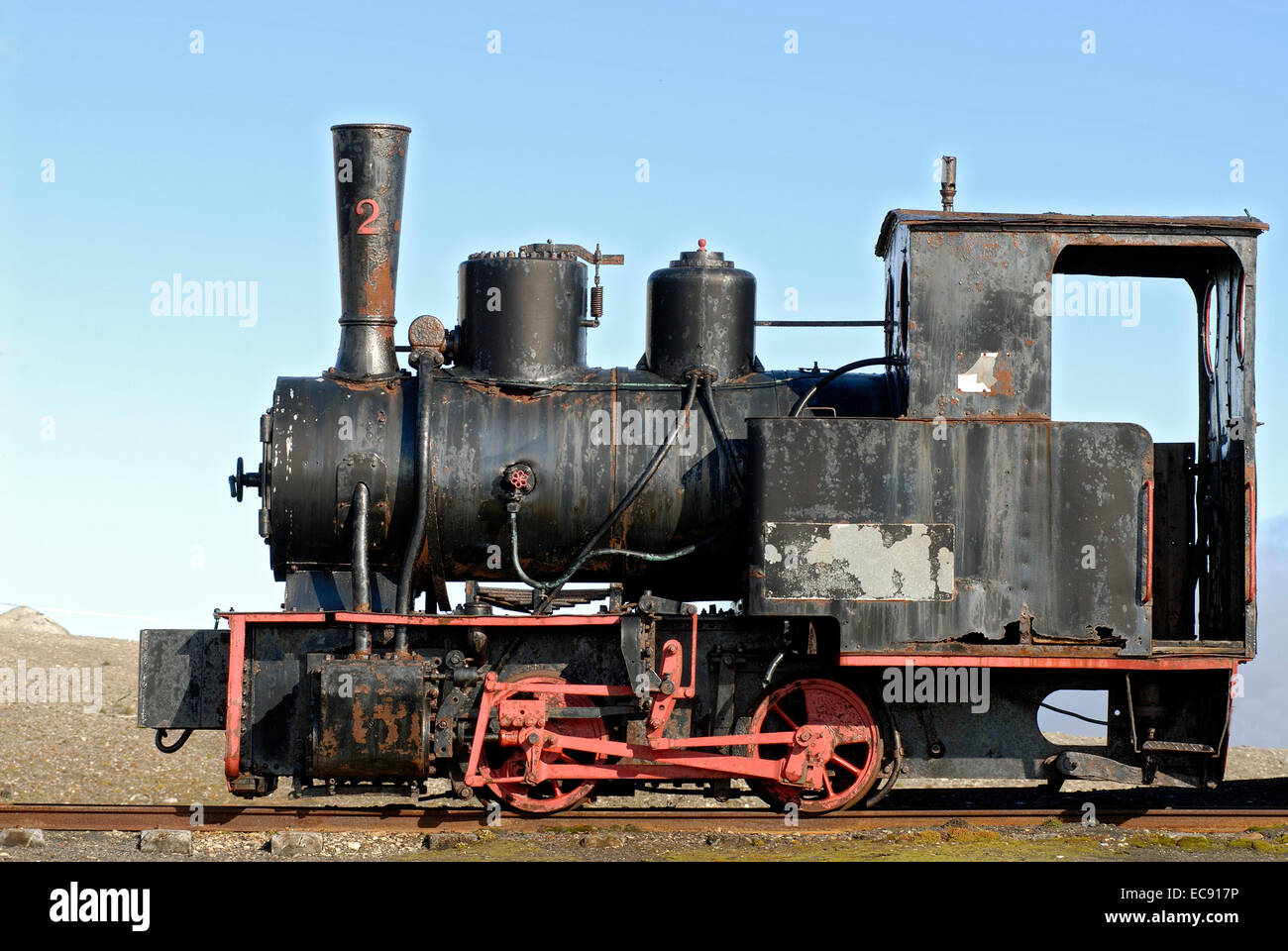 Lo stock foto mostra un dettaglio di una miniera aboundoned treno sul display in remoto villaggio di Ny Alesund in Spitzbergen che essere Foto Stock