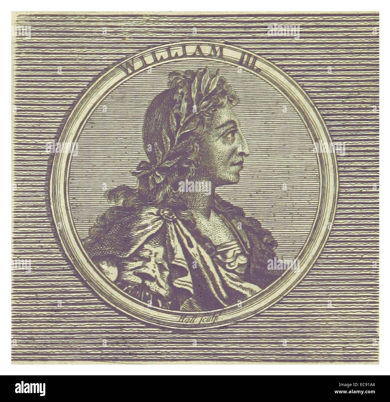 Questo riferimento del 1800 di Goldsmith presenta un'illustrazione di re Guglielmo III, concentrandosi sul suo ruolo tra la fine del XVII e l'inizio del XVIII secolo, in particolare durante la Gloriosa Rivoluzione. Foto Stock