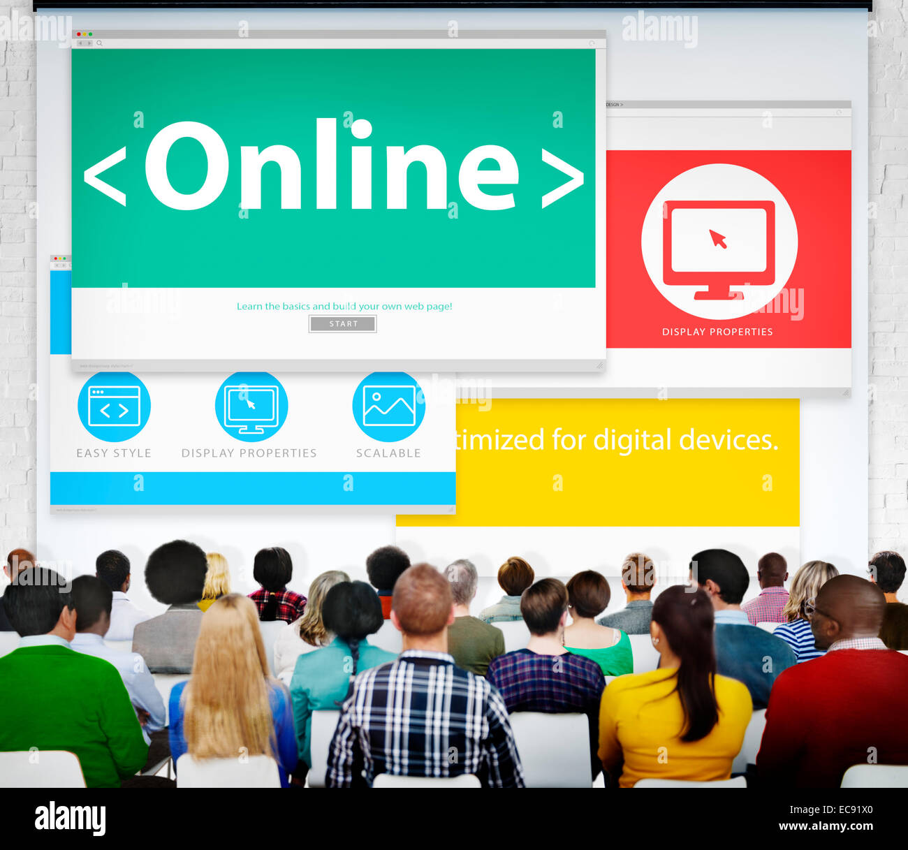 Digital Online Business Office Concetto di conferenza Foto Stock