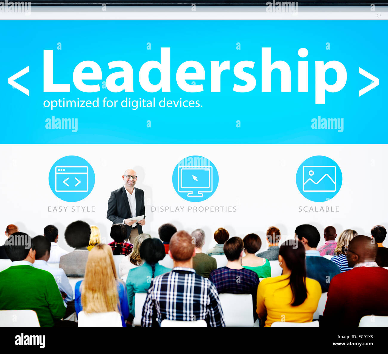Leadership Leader di gestione competente conferenza seminario il concetto di apprendimento Foto Stock