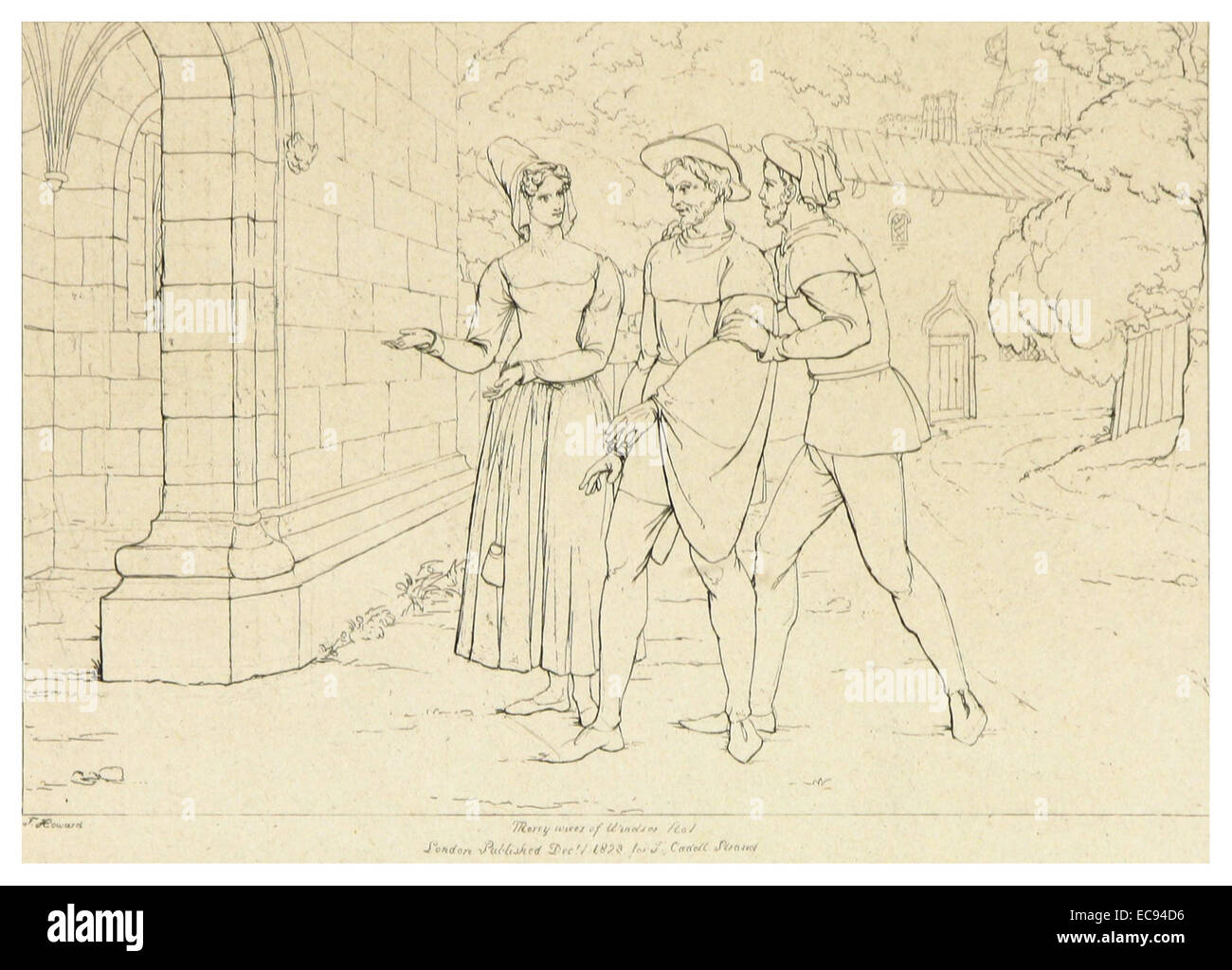 Questa edizione del 1828-33 di Shakespeare *The Merry Wives of Windsor*, volume 3, presenta la commedia classica, incentrata su temi di inganno, amore e amicizia, ambientata a Windsor. Foto Stock