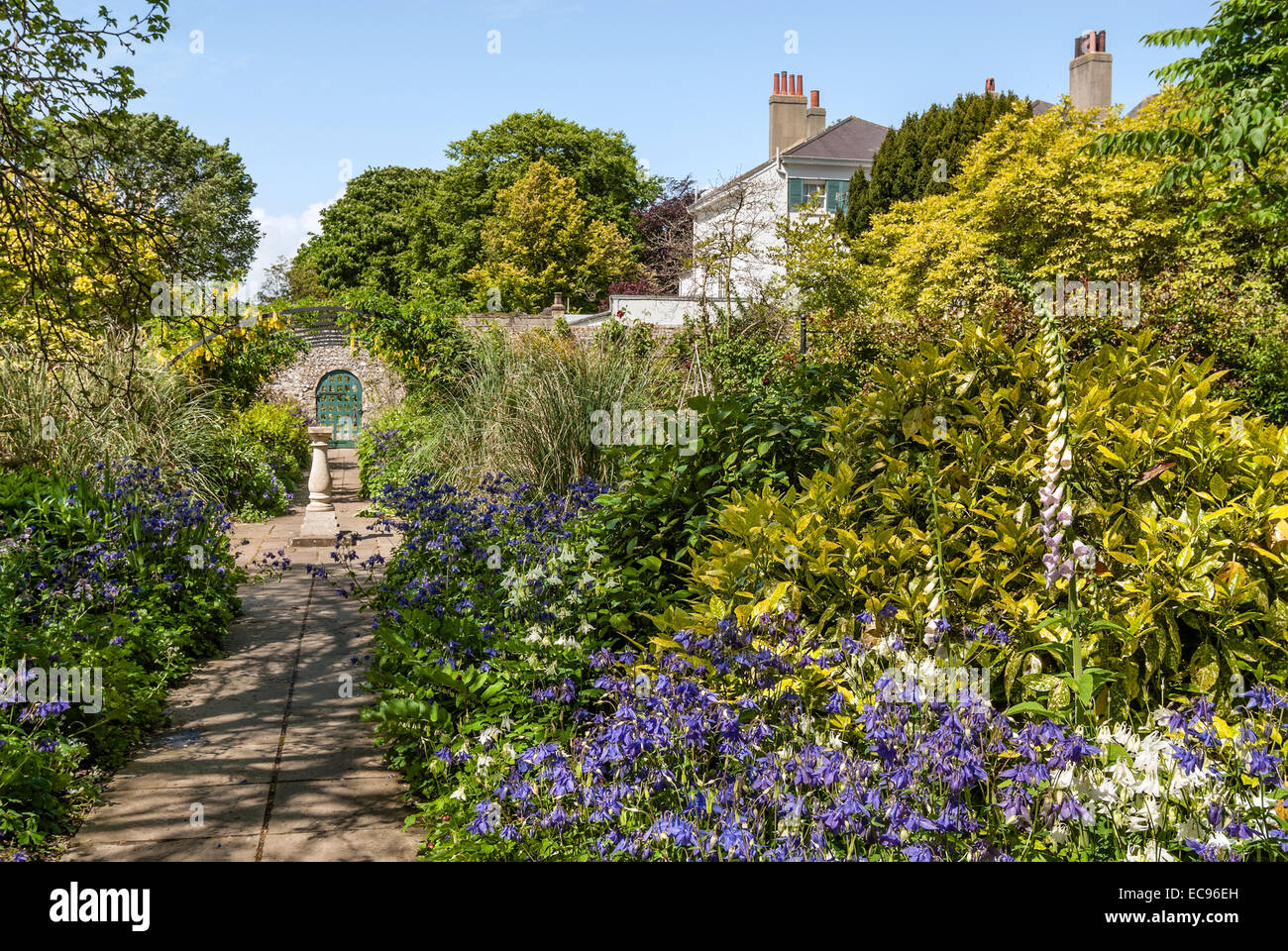 Giardino di Preston Manor, una storica residenza del XVII secolo presso il famoso resort per vacanze Brighton East Sussex, l'Inghilterra del sud. | Foto Stock