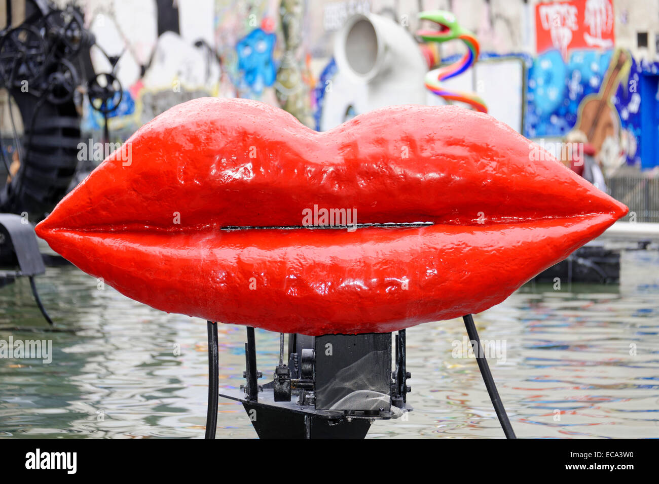 La Fontana Stravinsky, Igor Stravinsky-square, il Centro Georges Pompidou di Parigi, Francia Foto Stock