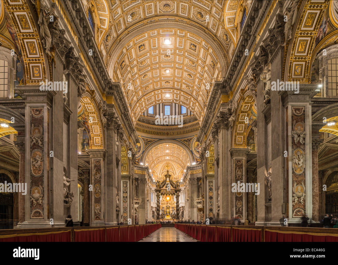 La Basilica di San Pietro, interno, Roma, Italia Foto Stock