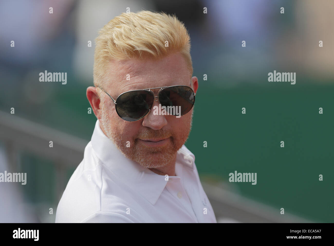 Boris Becker, Monte-Carlo Rolex Masters 2014 ATP torneo di tennis, il Principato di Monaco Foto Stock