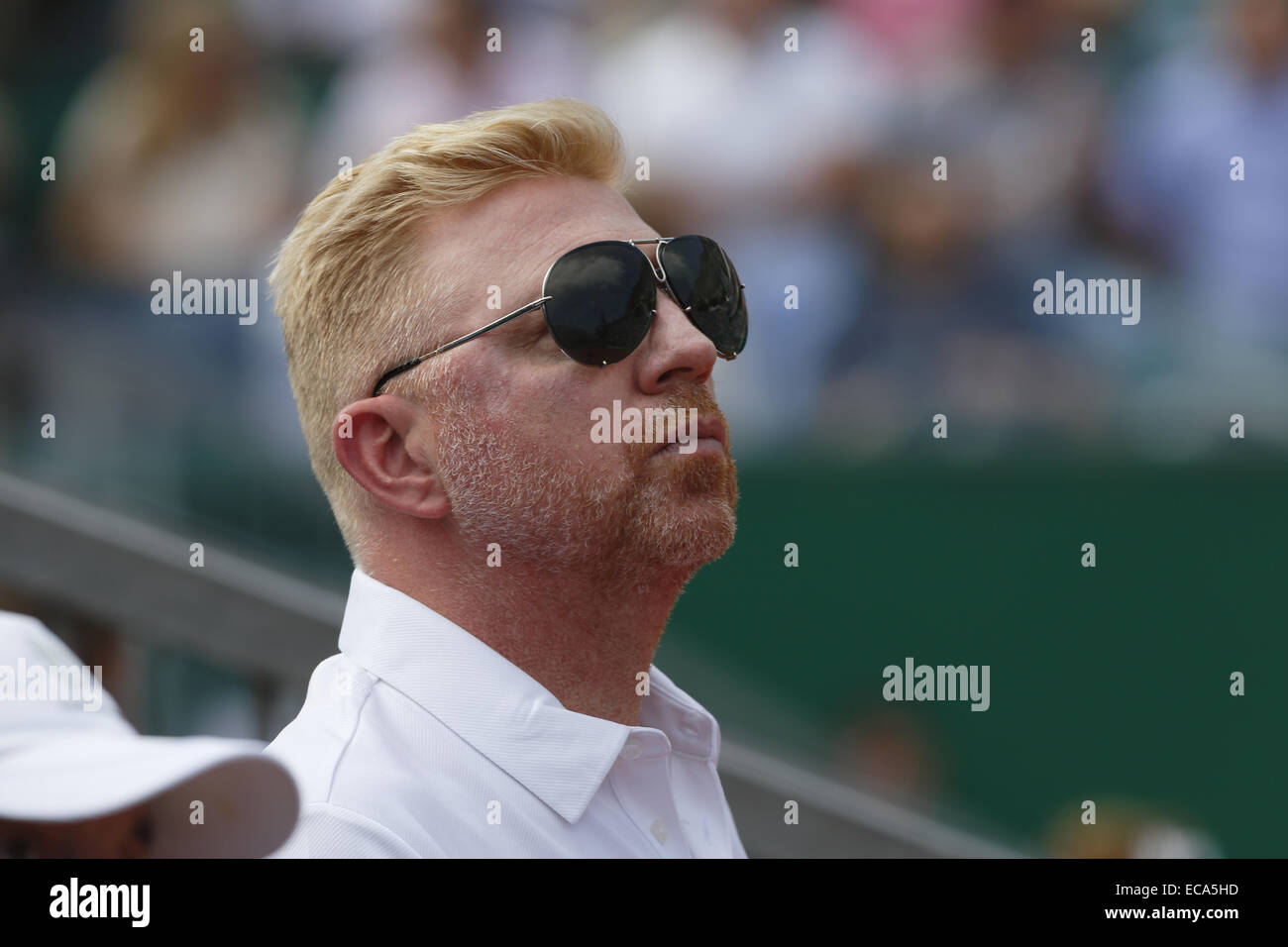 Boris Becker, Monte-Carlo Rolex Masters 2014 ATP torneo di tennis, il Principato di Monaco Foto Stock
