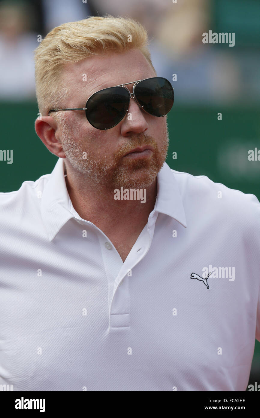 Boris Becker, Monte-Carlo Rolex Masters 2014 ATP torneo di tennis, il Principato di Monaco Foto Stock