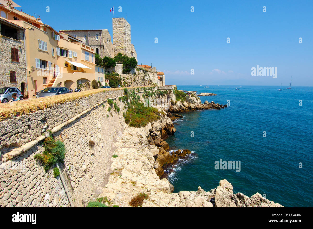 Castello Grimaldi, città vecchia, Antibes, Provence-Alpes-Côte d'Azur, Costa Azzurra, Francia, Europa Foto Stock