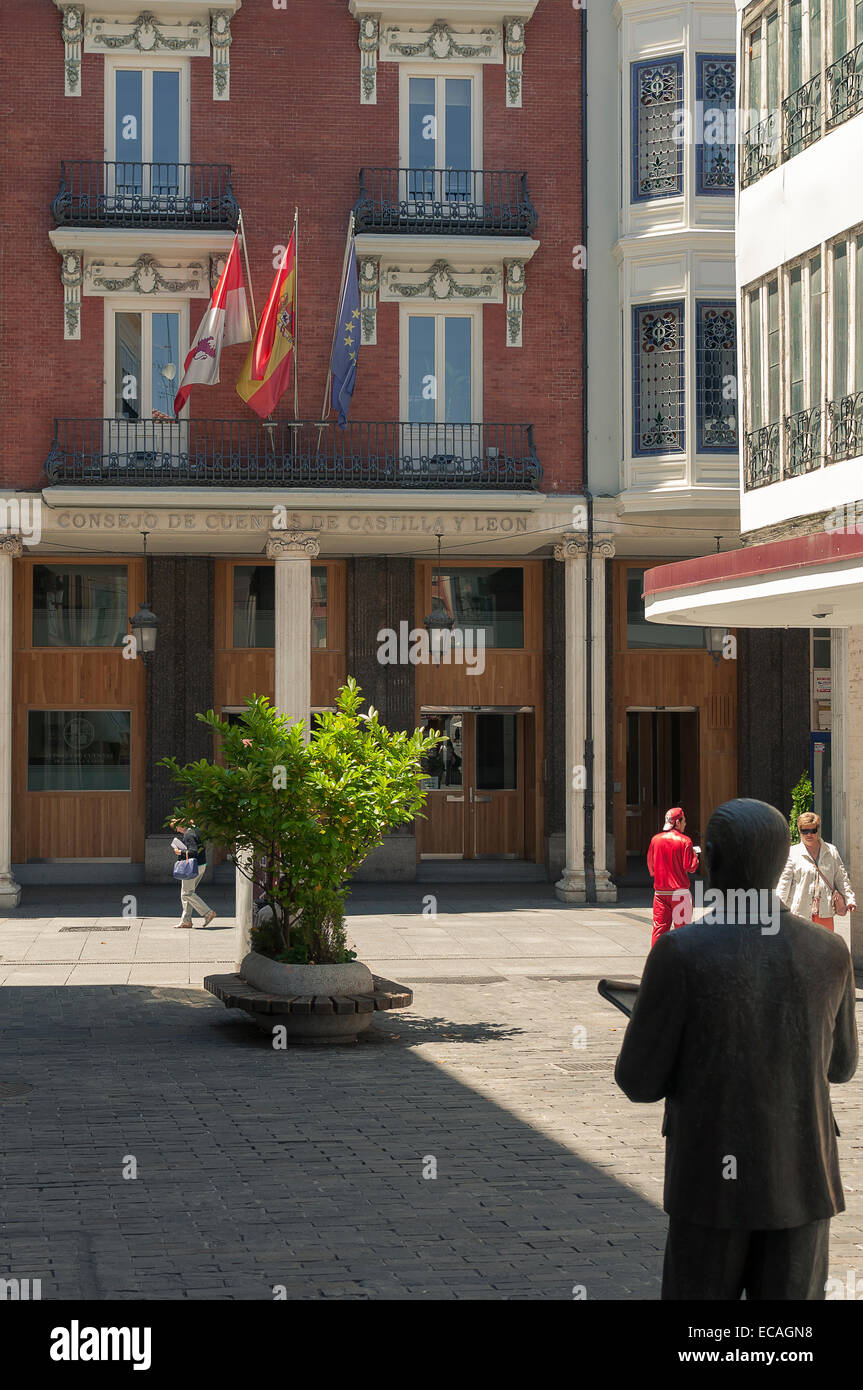 Emblematico edificio del Consiglio conti di Palencia, Castilla e Leon, Spagna, Europa Foto Stock