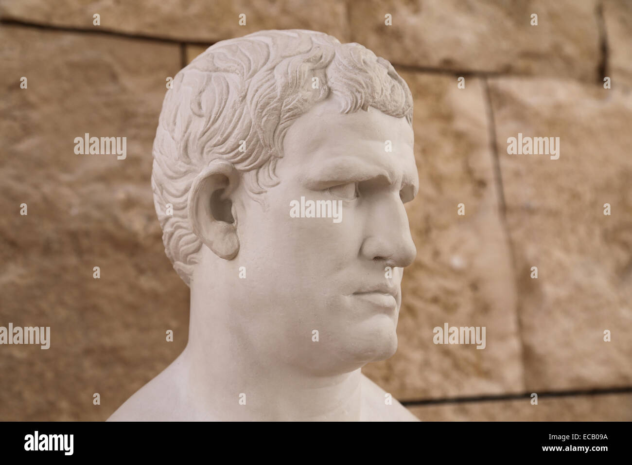 Marcus Vipsanius Agrippa (64/63 BC-12 BC) Romana statista, generale e architetto. Copia da originale conservato al Louvre Foto Stock