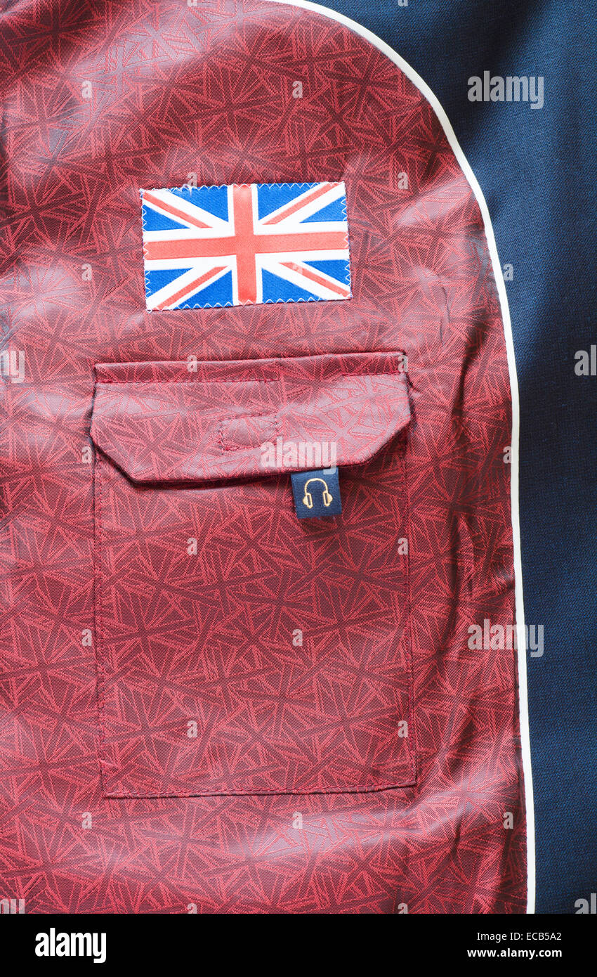 Dettaglio nella camicia formale fornito al team di GB di atleti olimpionici per il London 2012 giochi olimpici nel mese di agosto Foto Stock
