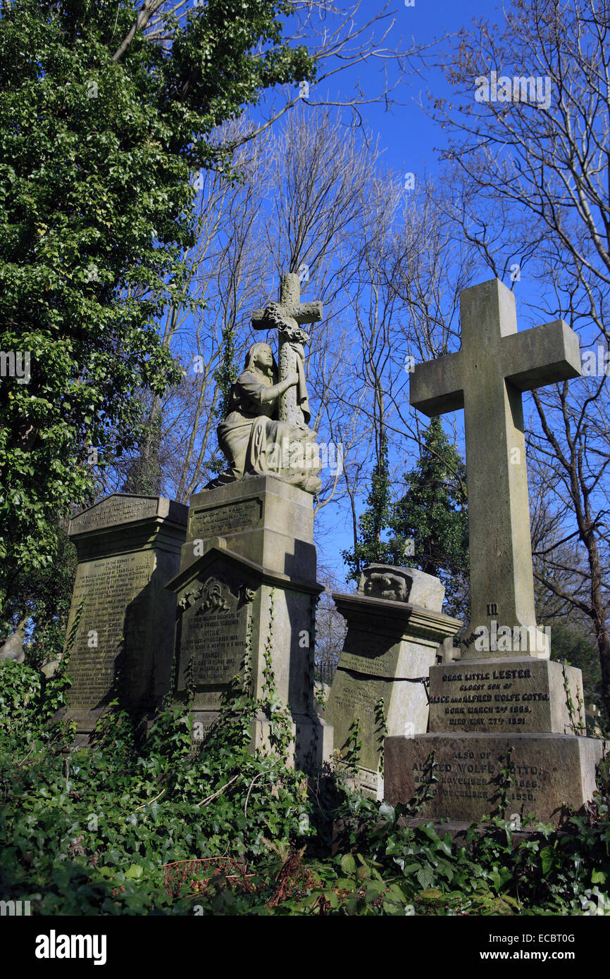 Regno Unito North London Highgate cimitero est Foto Stock
