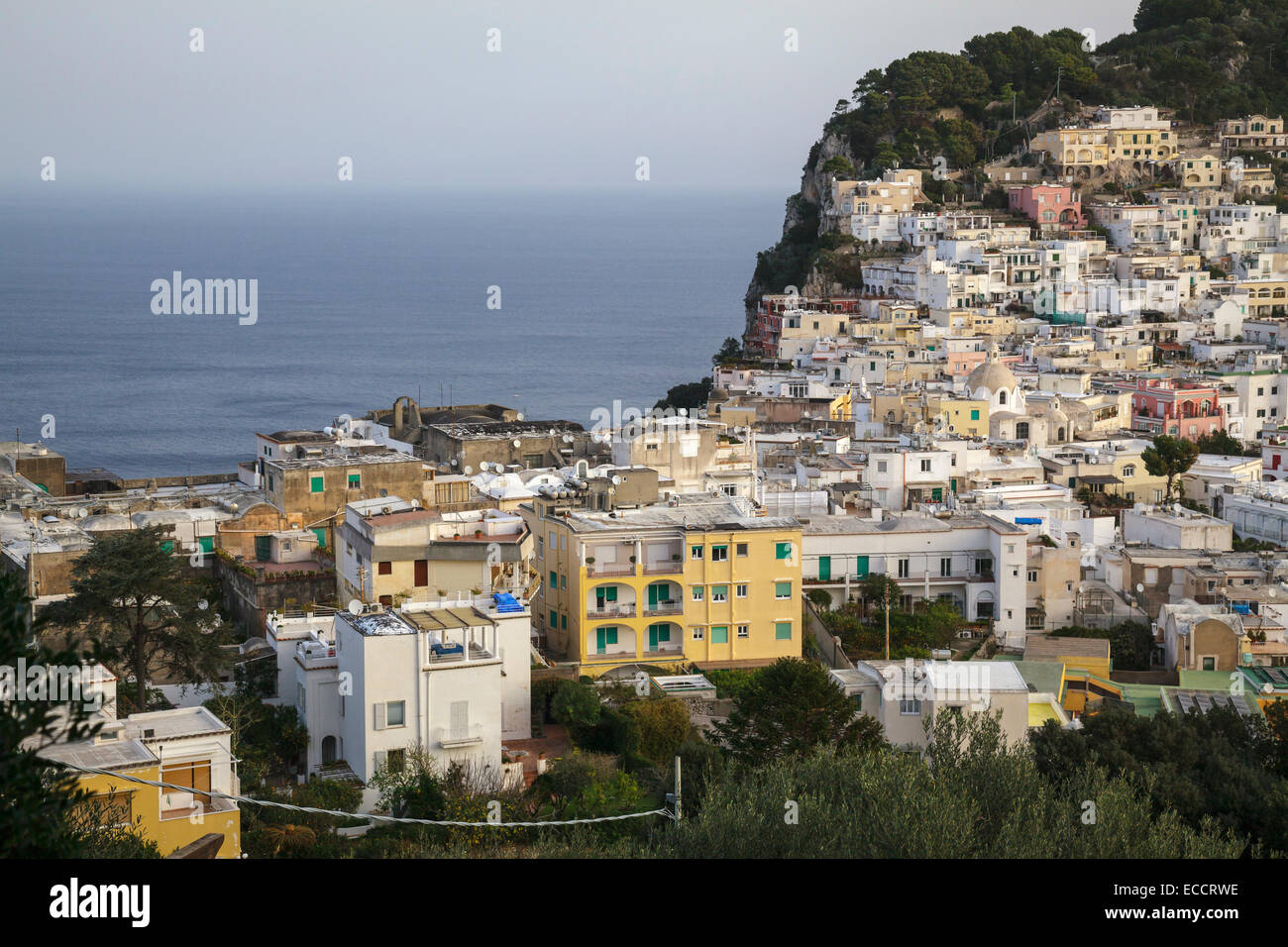 Vew su Capri, Capri, Campania, Italia Foto Stock