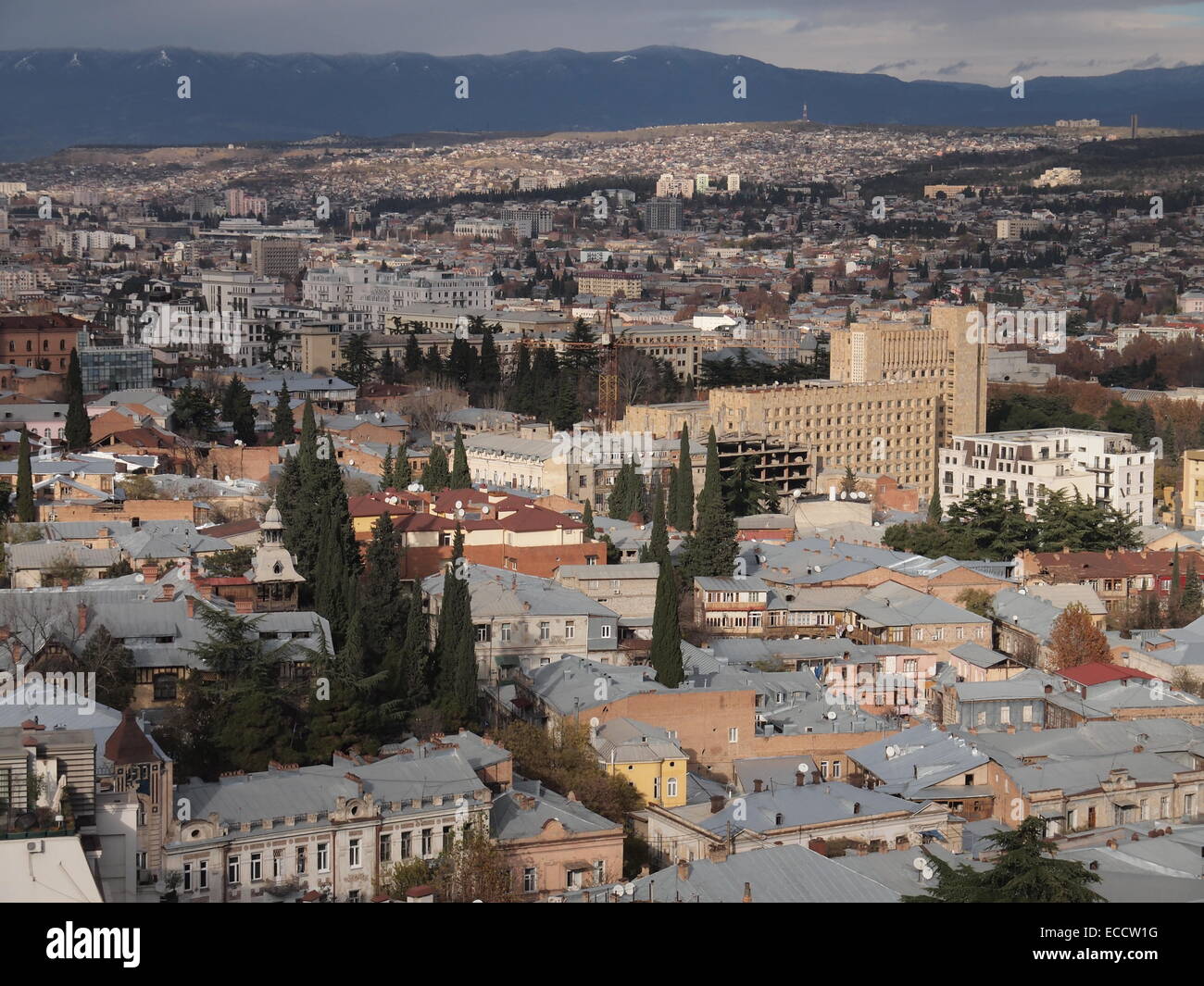 Vista di Tbilisi (Georgia) Foto Stock