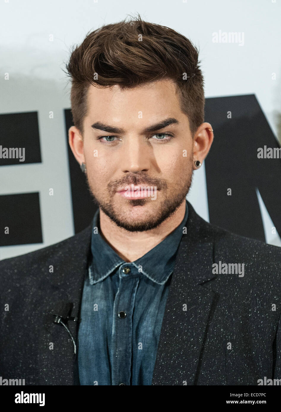 Berlino, Germania. 11 dicembre, 2014. Cantante americano Adam Lambert pone a Berlino, Germania, 11 Decemebr 2014. Egli andrà in tour come il nuovo cantante della band britannica regina con i membri della band Brian May e Roger Taylor. Foto: PAOLO ZINKEN/dpa/Alamy Live News Foto Stock