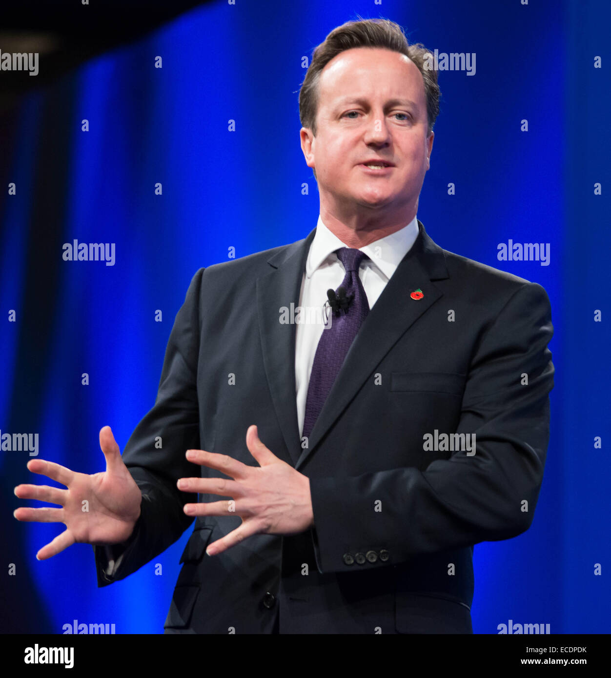 David Cameron parla alla Confederazione dell'industria britannica conferenza Foto Stock
