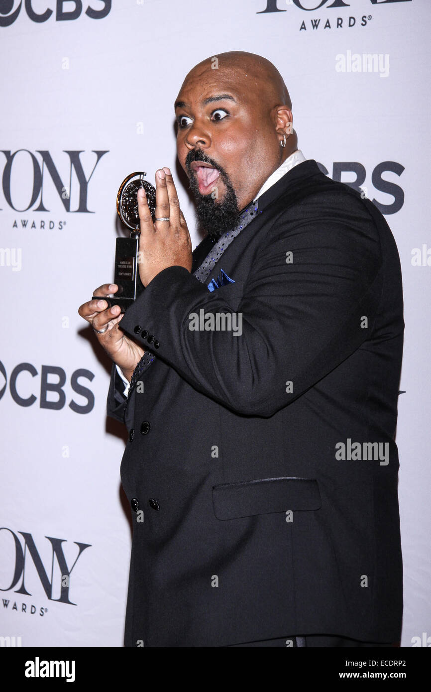 Sessantottesima annuale di Tony Awards tenutosi al Radio City Music Hall - Sala stampa dotata di: James Monroe Iglehart dove: New York New York, Stati Uniti quando: 08 Giu 2014 Foto Stock