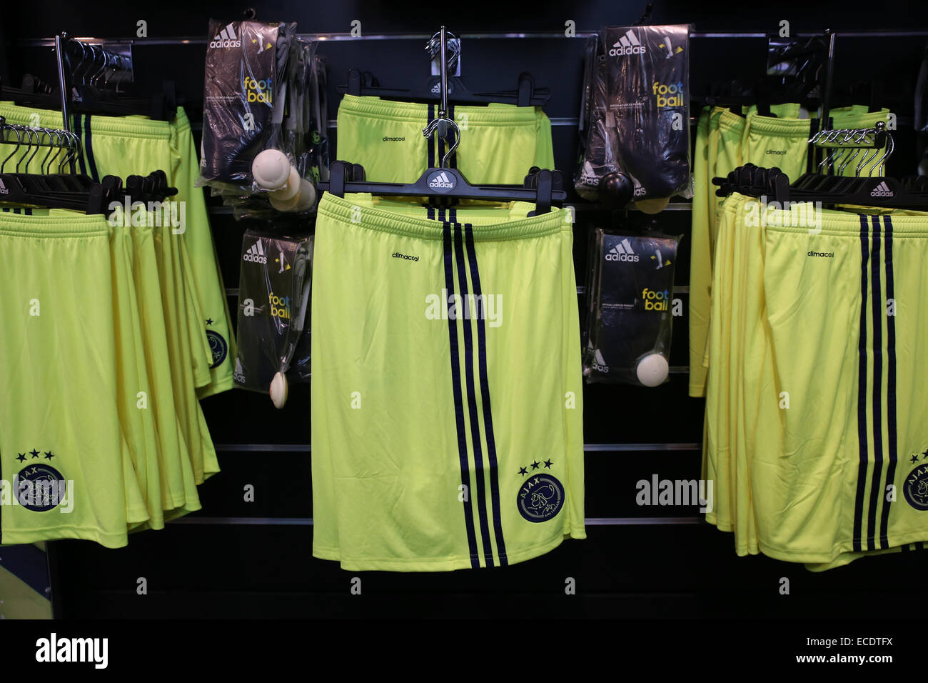 Giallo soccer shorts di calcio Ajax Amsterdam Foto Stock