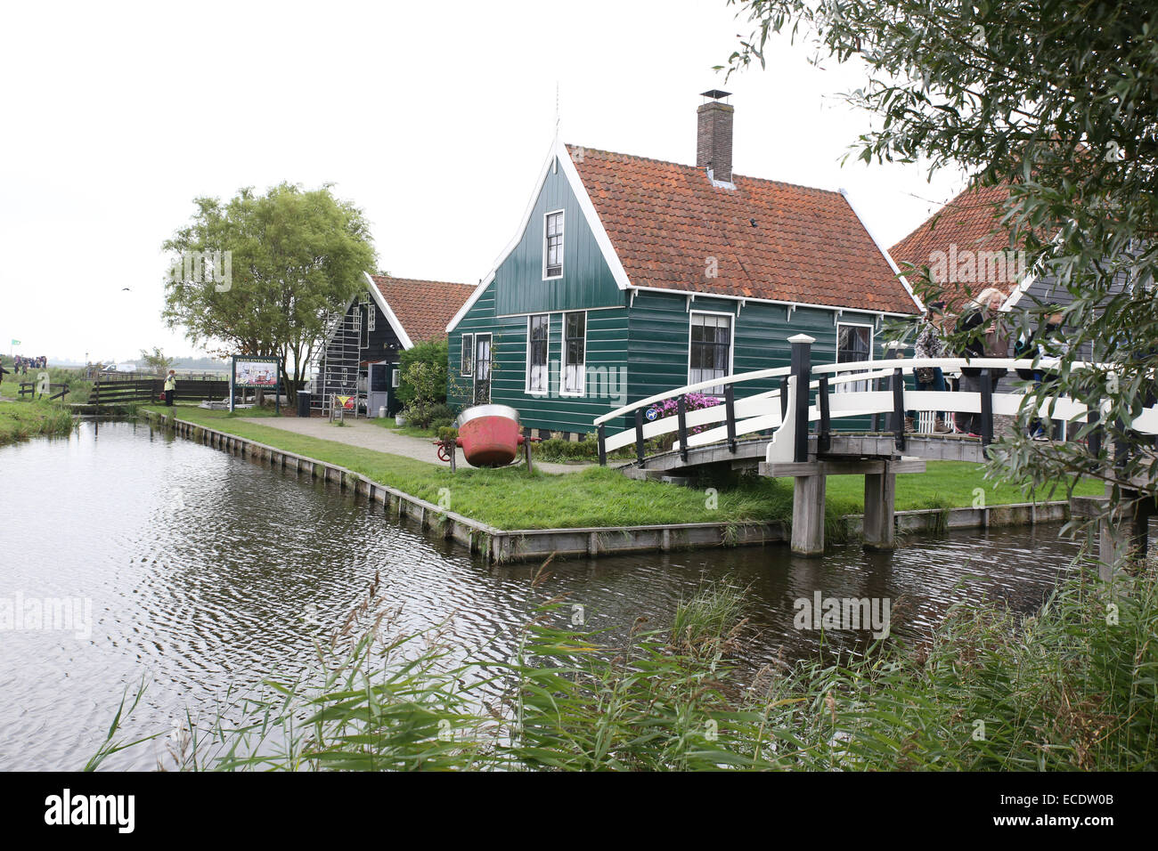 Vintage casa olandese villaggio Zaanse Schans Zaandam Olanda Paesi Bassi Foto Stock
