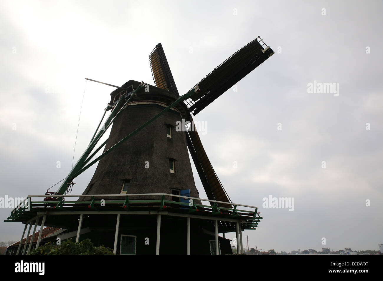 Mulino a vento olandese Zaandam Foto Stock