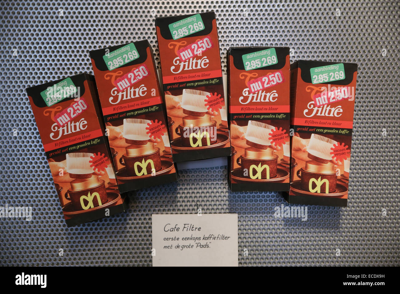 Vintage filtro per caffè olandese super mercato Albert Heijn Foto Stock